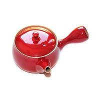 Théière Kyusu traditionnelle japonaise en crète rouge émailléec, Filtre intégré, Capacité 320 ml, Tea Soul B6021562