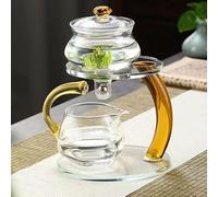 Théière magnétique, ensemble de thé semi-automatique, ensemble de théière en verre, résistant aux hautes températures, théière magnétique Kung Fu à la maison, ensemble de thé semi-automatique, A