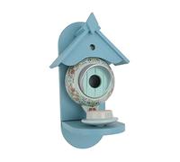 Théière mangeoire pour oiseaux pour jardin en plein air cyan sauvage mangeoire buveur