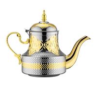 Théière Marocaine 1,2 L en Acier Inoxydable Bec Col de Cygne