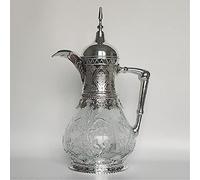Théière Marocaine 1,6 L, Théière en Laiton, avec Filtre Intégré, Modèle Traditionnel, Pot Arabe, Théière, Chauffe-Thé,2