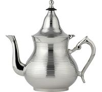 Théière marocaine décorative en laiton Pot Nadima Argent 750ml