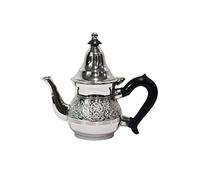 Théière marocaine « Eldina » en laiton argenté, 200 ml