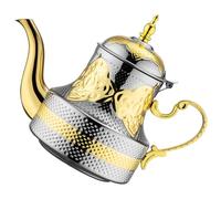 Théière Marocaine en Acier Inoxydable 1,2 L, Bec Gooseneck