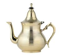 Théière Nadima dorée Marrakech 750 ml Décorative pour thé à la menthe marocaine Boîte Iftar Ramadan salon cuisine