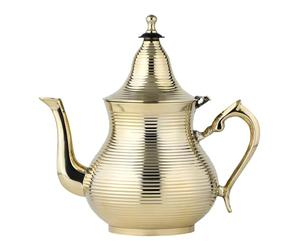 Théière Nadima dorée Marrakech 750 ml Décorative pour thé à la menthe marocaine Boîte Iftar Ramadan salon cuisine