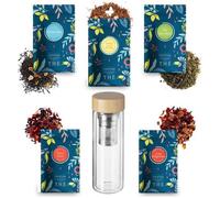 Théière Nomade et son Assortiment de 5x20g de Thés et Infusions COMPTOIR FRANÇAIS DU THÉ | Cadeau Original