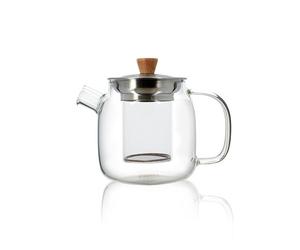 Théière Oscar en verre borosilicate et inox 0,55 L Ogo