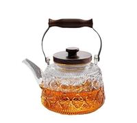 Théière passoire en verre, bouilloire à thé de style japonais avec capacité d'infuseur for la préparation du, transparente amovible for fleurs fruits(Transparent)