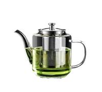 Théière Passoire En Verre, De 1100 Ml Avec Infuseur Acier Inoxydable for Thé Vrac, Grande Transparente Portable, Sans Danger for La Floraison, 850(1100ml)