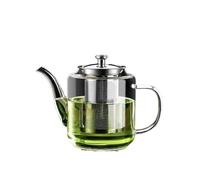 Théière Passoire En Verre, De 1100 Ml Avec Infuseur Acier Inoxydable for Thé Vrac, Grande Transparente Portable, Sans Danger for La Floraison, 850(650ml)