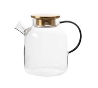Théière Pichet de thé KUBBE Pichet avec couvercle doré 1,8 l HOMLA