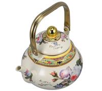 Théière Rétro en Émail 1, 5 L, Bouilloire à Thé pour Cuisinière