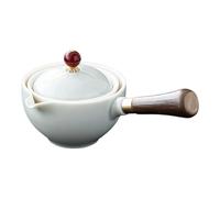Théière rotative 360 - Théière en céramique de 160ml, distributeur de préparation de thé chinois - Ensemble de théière à poignée latérale Flexible, machine à thé rotative à 360 degrés avec manche e