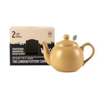 Théière rustique avec infuseur, céramique, gingembre mat, 2 tasses (600 ml)