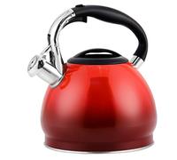 Théière sifflante 304 à ébullition rapide de 3 L - Couleur dégradée - Rouge