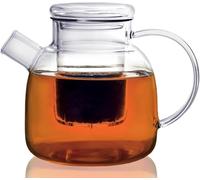 Théière soufflée à la bouche avec filtre à thé et passoire à thé Pichet avec filtre en verre de Dimono (1500 ml)