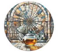théière Sprite 1000 Pièces Casse-tête Fantastique Magique Puzzle Rond pour Adultes Et Enfants Classiques Jeux De Défi Uniques Décompression 1000pcs (67.5x67.5cm)