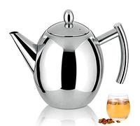 theiere,Theière inox avec infuseur 1L, theiere, theiere inox, theiere marocaine 1 litre, bouilloire inox 1L, Théière Bouilloire avec filtre amovible résistant à la chaleur pour thé, café
