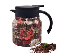 Théière thermique - Motif floral rétro - Carafes à café et boissons - 958,2 g - Avec infuseur à thé et passoire pour garder le café chaud et froid, le thé, l'eau, les boissons avec infuseur à thé