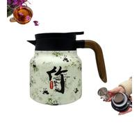 Théière thermos vintage à motif floral 800 ml avec infuseur, mini cafetière chaude, carafe thermique en acier inoxydable avec couvercle pour boissons chaudes (E)