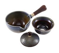 Théière Traditionnelle Chinoise Teapot en Céramique Poignée Latérale | Théière Délicate, Infuseur, Petite Théière Céramique, pour Maisons et Restaurants, Bois