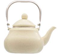 Théière traditionnelle en émail en forme de poire avec poignée en acier, bouilloire épaisse pour cuisinière à induction et cuisinière à gaz