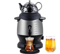Théière Turque électrique, Samovar En Acier Inoxydable 1800 W, Bouilloire 5 L Et Théière 1 L, Fonction Maintien Au Chaud Et Poignée Anti-brûlure, Idéale Pour Le Café Et Le Thé Parfumé. black