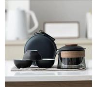 Théières 1 Bowl 3 Cups Zen Teapot Outdoor Portable Bag Set Chinese Tea Supplies Cup Household Making Travel Théière Service A Thé(A)