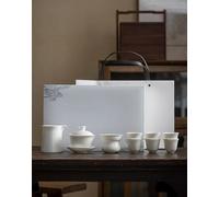 Théières Boutique Service Thé En Porcelaine Blanche Jade Gras Mouton Ensemble Complet Cérémonie Rétro Théière Tasse Coffret Théière Service A Thé