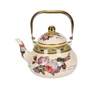 Théières en émail, vintage avec cafetière antique florale, bouilloire à induction, thé sifflante sur la cuisinière, eau chaude for(1.5L)