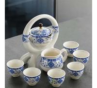 Théières Service À Thé Semi-automatique En Porcelaine Fournitures Cérémonie Machine Fleurs Kungfu Chinois Créatif Théière Service A Thé(B)