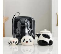 Théières Service Thé En Forme Panda Outils Portables Voyage Kung Fu Théière Céramique Tasse Cadeaux Nouvel An Souvenirs Théière Service A Thé(B)