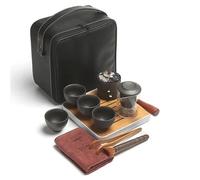 Théières Service Thé Kung Fu Voyage Chinois Théière Portable Céramique En Porcelaine Tasses Théière Service A Thé(B)