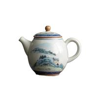 Théières Thé Oolong Au Lait Cravate Guan YinJasmin Service À Type Théière Chinoise En Céramique Ensemble Cérémonie Bouilloire Paysage Antique Théière Service A Thé