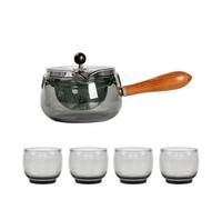 Théières Théière En Verre Résistant À La Chaleur 500ML Avec Poignée Four Électrique Céramique Machine Thé Rotative Service Café Chinois Haut Gamme Théière Service A Thé(C)