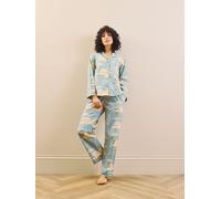Their Nibs Their Nibs Blue Cotton Traditional Pyjamas Cloudy Skies