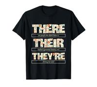 Their There They Grammar Humour for English Teachers T-Shirt Graphique avec Valeur
