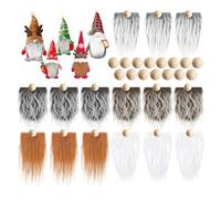 Theiuaoqwe 45 Pièces Fausse Fourrure GNOME Barbes de Lutin pour Travaux Manuels GNOME de Noel Fausse Fourrure pour Barbe GNOME Tissu Fourrure Convient pour la décoration de Noël Poupées Gnomes DIY