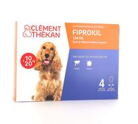 Clément Thékan – Anti-puces et anti-tiques Spot-on Fiprokil 134 mg pour chiens 10–20 kg, 4 pipettes
