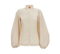 TheLatest - Camicia in cotone zip - Femme - Vestes - Beige - Taille: 40 FR