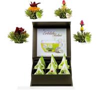 Thelini Tea Flower Gift Set in Magnetic Box u2013 Green Tea u2013 6 Tea Flowers with 4 6 Unité (Lot COFFRET CADEAU BIEN-ETRE A TEL