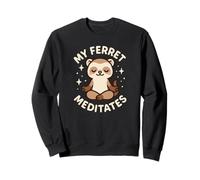 Thème Animal Mignon « Mon Furet médite » Sweatshirt