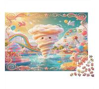 Thème Barbe à Papa Dessin Animé Puzzle 1000 Pièces pour Adultes Jeu de Puzzle 1000 Pièces Scène Parc d Attractions Famille Détente Décoration Cadeau nan
