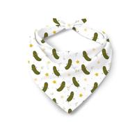 Thème Botanique Inspiré du Concombre Foulard pour Chien Lavable Triangle pour Chiens Unique Style Serviettes Triangle pour Animaux Petite, Moyenne Et Grande Taille