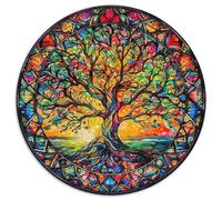 Thème d'arbre géant 1000 Piece Art créatif Puzzle Rond, pour Enfants Adulte Éduchatif Unique Jigsaw pour La Famille Amis 12 Ans De Qualité Supérieure 1000pcs (67.5x67.5cm)