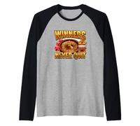 Thème de Casino drôle Qui Dit Que Les gagnants ne quittent jamais Manche Raglan