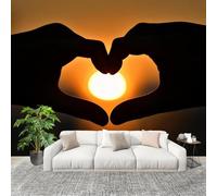 ThèMe de Couple Simple Papier Peint Intissé Fresque Murale 400x280 cm En Forme de CœUr Poster Murale Papier Peint Photo pour Salon, Chambre, Salle à Manger, Effaçable Papier Peint Panoramique