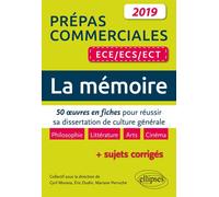 Thème de culture générale. 50 oeuves en fiches pour réussir sa dissertation. Prépas commerciales ECE / ECS / ECT 2019 50 œuvres en fiches pour réussir sa dissertation de culture générale - Cyril Moran