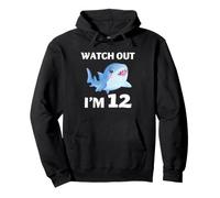 Thème de fête pour Le 12e Anniversaire de Shark, Watch Out I'm 12 Ocean Kid Sweat à Capuche